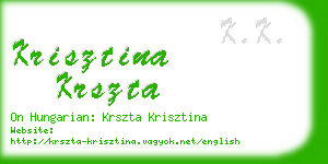 krisztina krszta business card